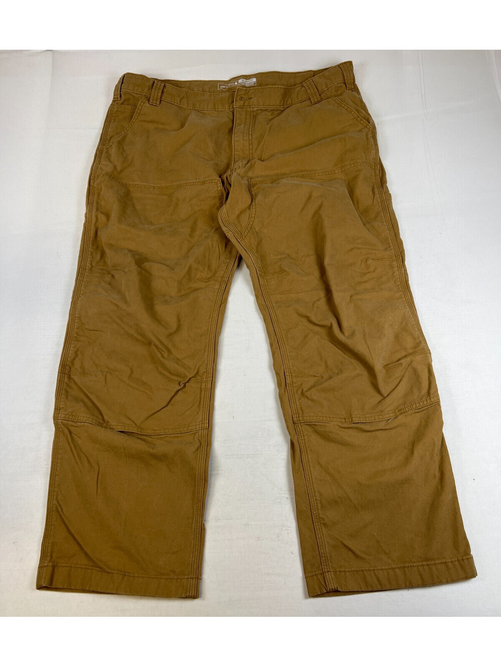 Carhartt Men's 42x30 Brown Canvas Rugged Flex Relaxed Fit Double-Front Work Pant